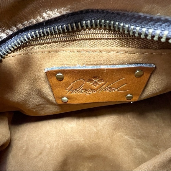 Patricia Nash Milburn Leather Crossbody Antique Bronze, New with Defects - Picture 5 of 12